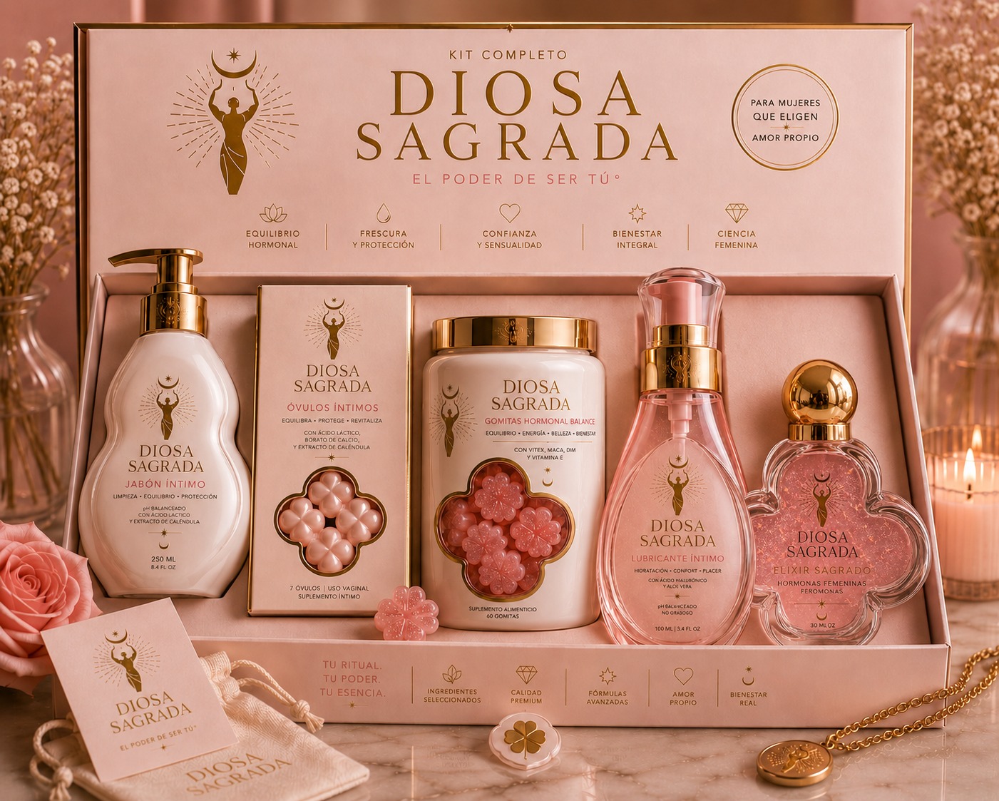Diosa Sagrada kit product photography